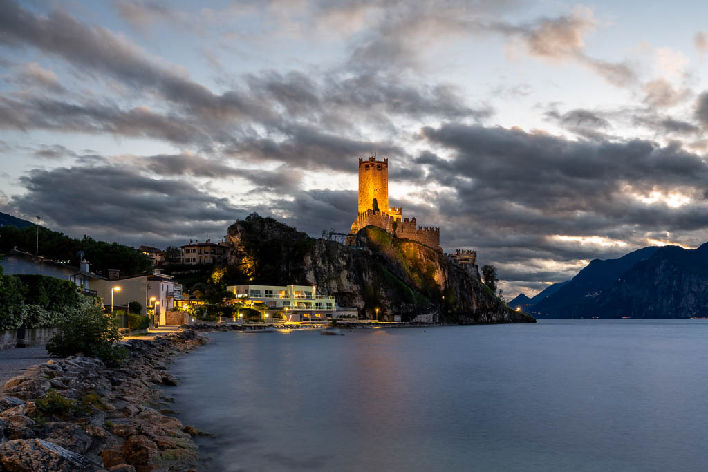 Malcesine Burg im Abendlicht